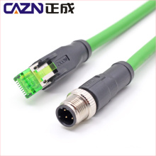 Ethernet: M12 D-Code 4 Pin Stecker / RJ45 cat5e/6e